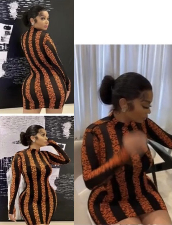 Striped Print Sexy Round Neck Long-Sleeve Bodycon Dress