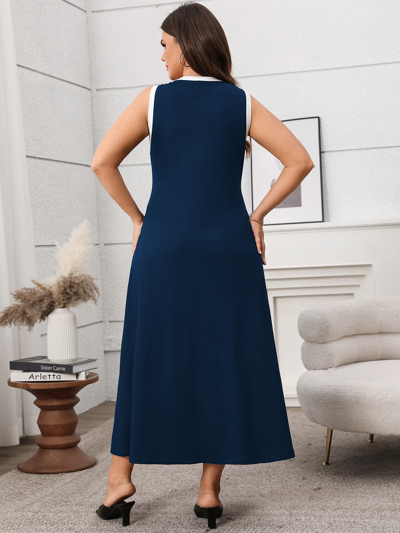Women's Spring/Summer Plus Size Casual Strap Long Dress