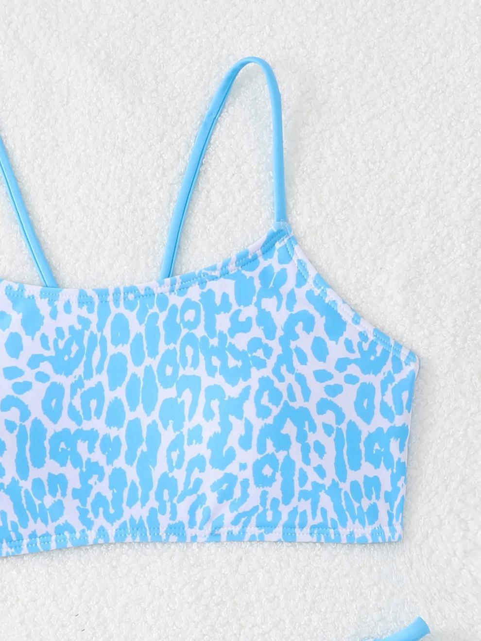 Sexy Leopard Print Two-Piece Bikini Swimsuit for Women