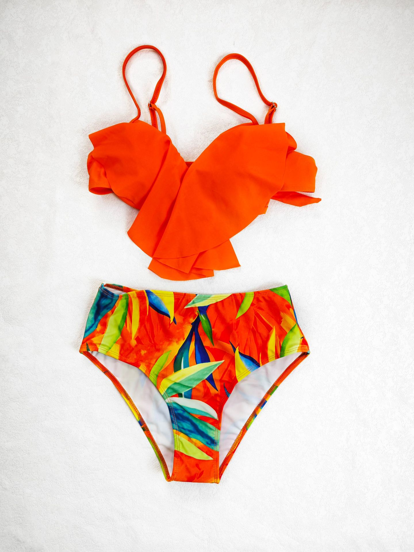 Sexy Bikini High-Waist Two-Piece Ruffle Swimsuit
