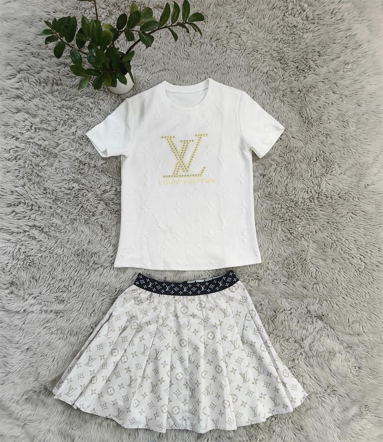 Women Print Short Sleeve  Top and Skirt Two Piece Set