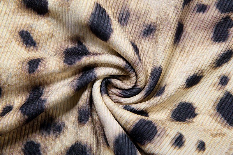 Women's Spring Leopard Print Slim Fitted Camisole and Casual Shorts Set