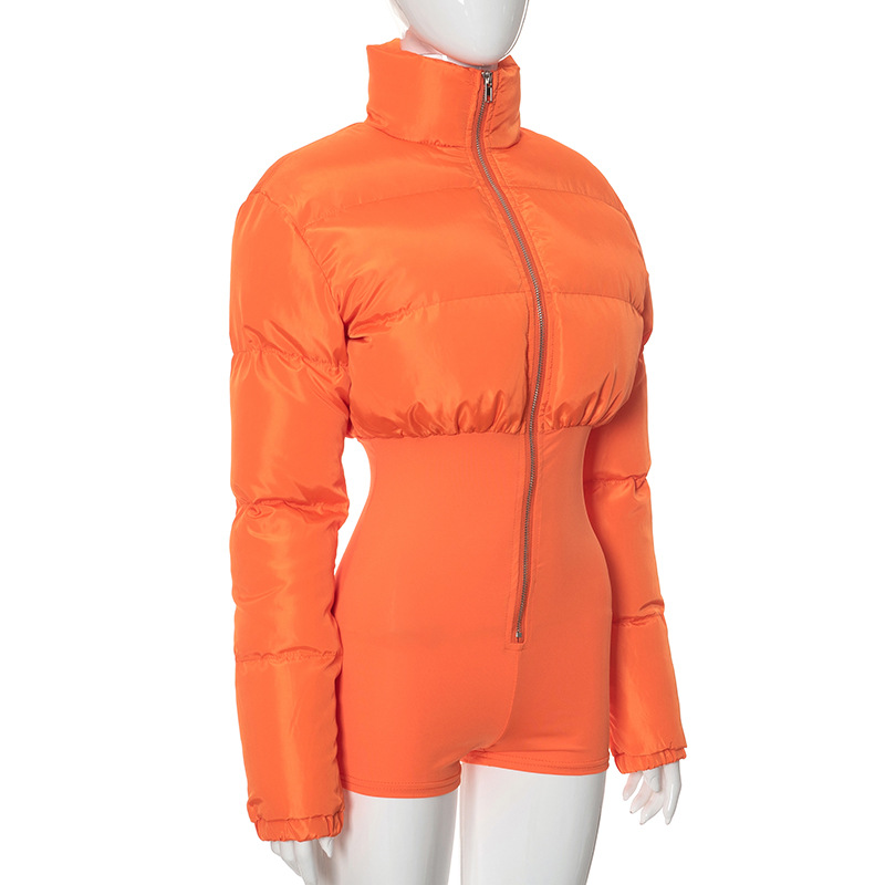 Women Sexy Long Sleeve Zipper Jumpsuit