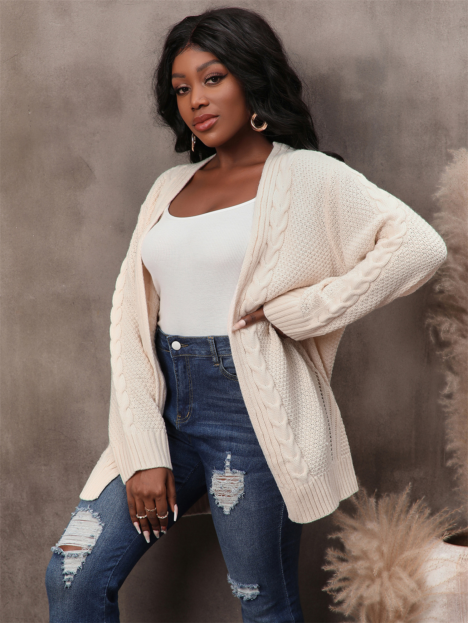 Women Long Sleeve Cardigan Sweater