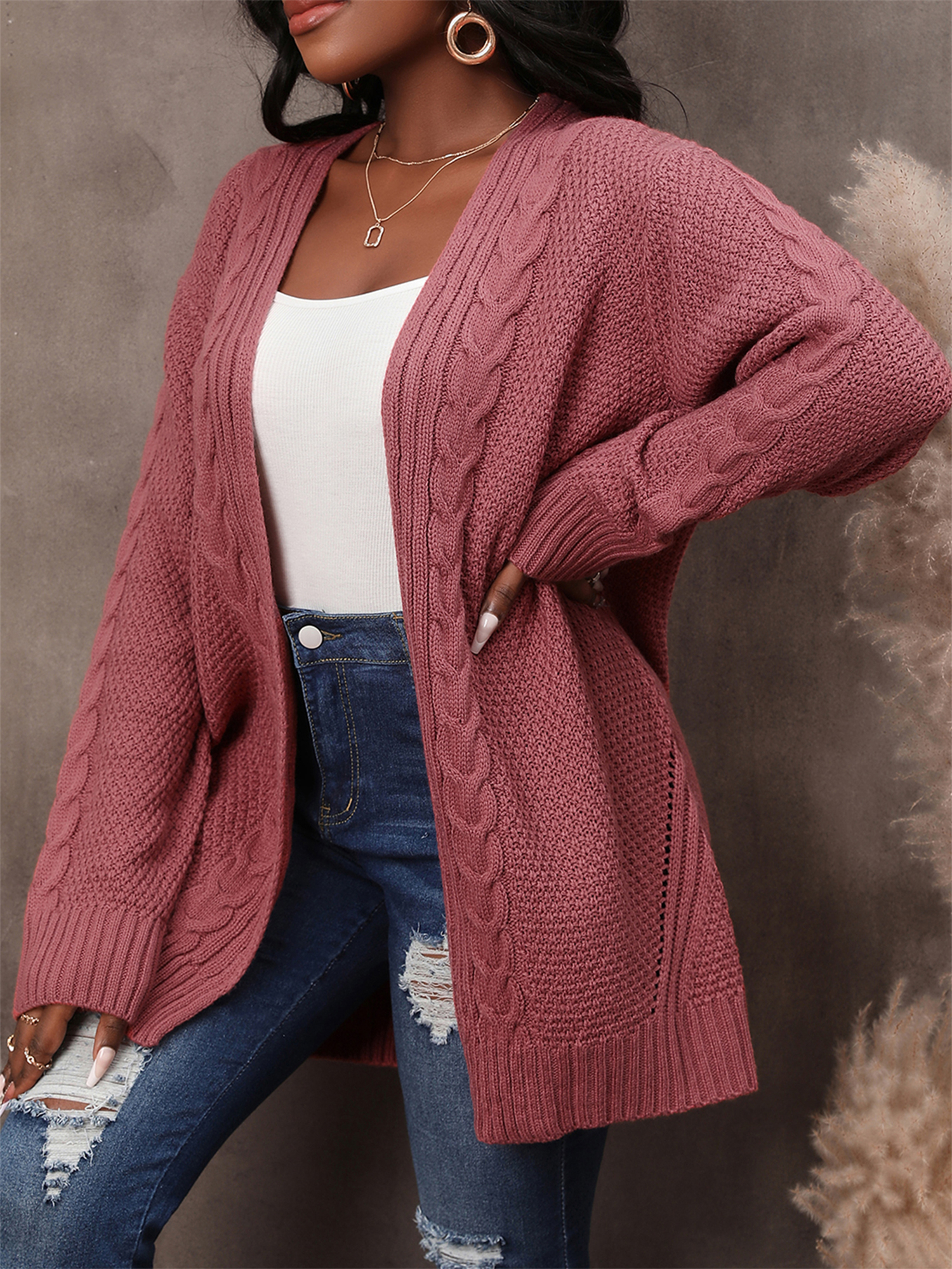 Women Long Sleeve Cardigan Sweater