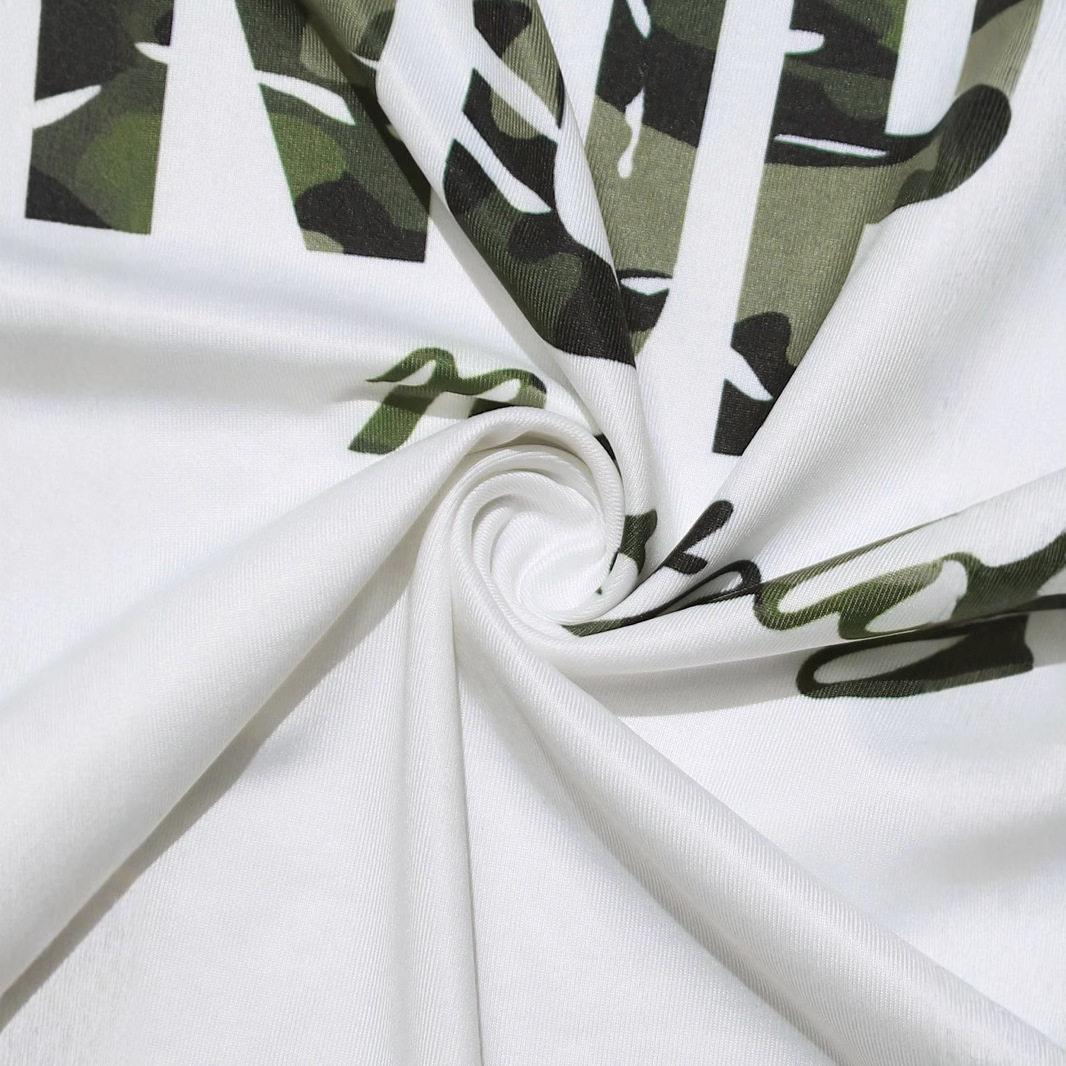 Women Camouflage Off Shoulder T-Shirt Shorts Two Piece Set