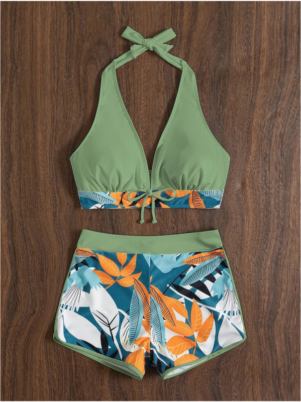 Sexy Printed Two-Piece Bikini Swimsuit for Women