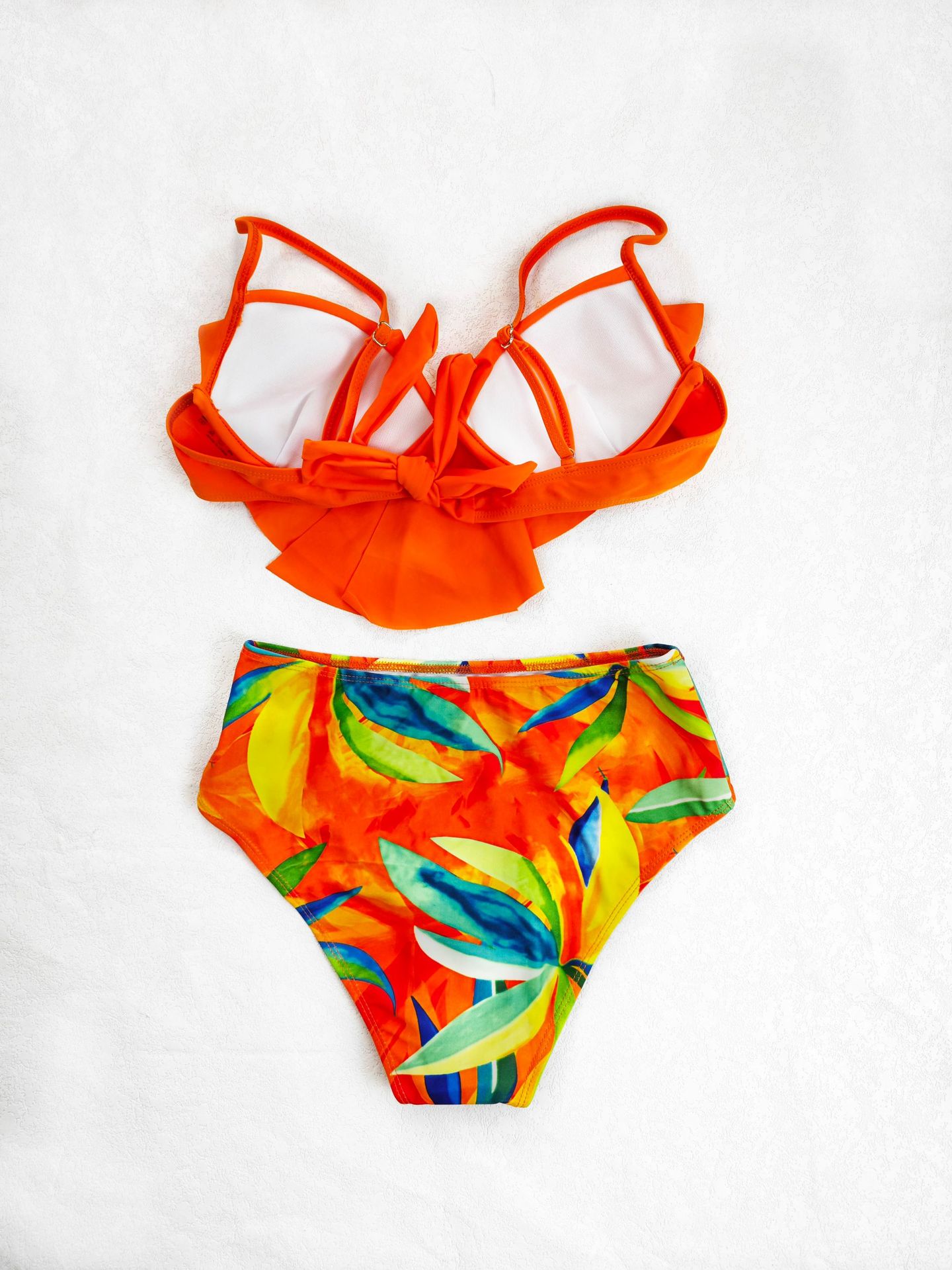 Sexy Bikini High-Waist Two-Piece Ruffle Swimsuit