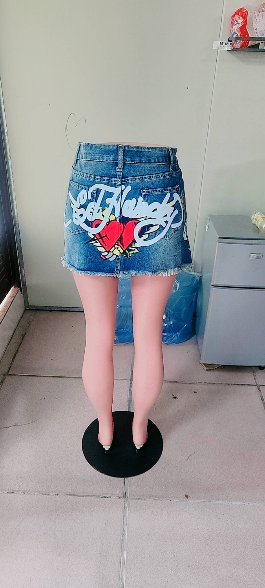 Women Denim Bodycon Mini Skirt