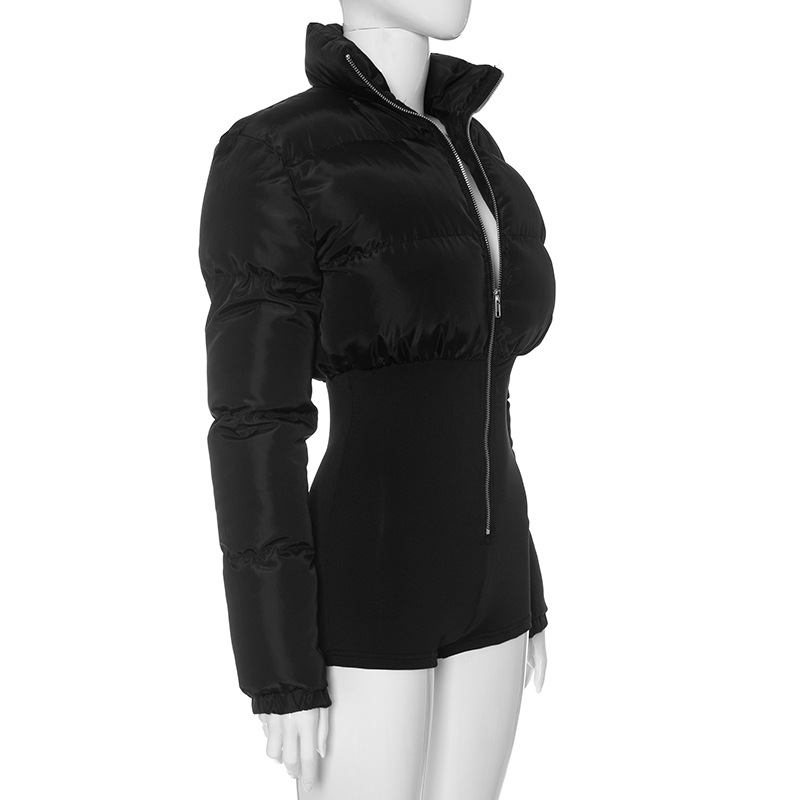 Women Sexy Long Sleeve Zipper Jumpsuit