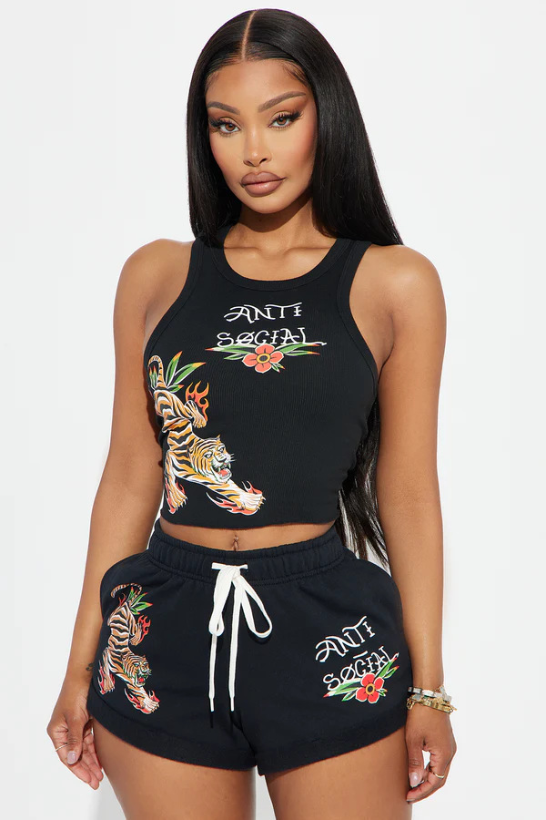 Print Camisole and Shorts Set
