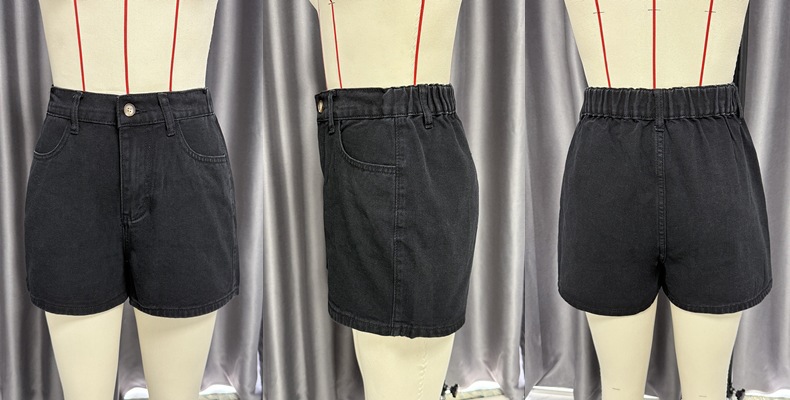 Spring/Summer Fashion Sleeveless Slim Waist Vest High-Waist Loose Denim Shorts Set