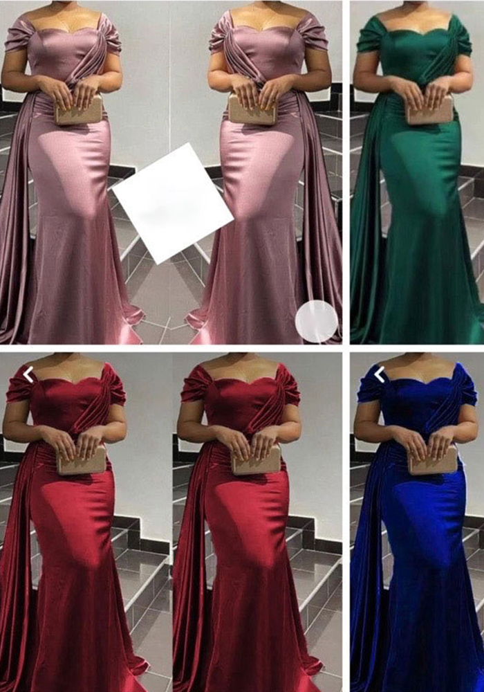 Solid Color Sexy Low-Back Slim Asymmetrical Long Dress