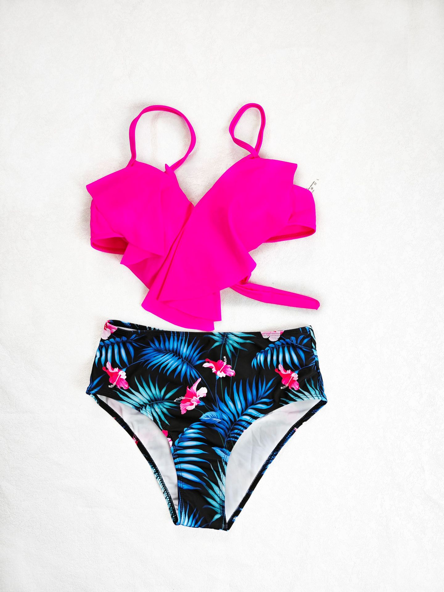 Sexy Bikini High-Waist Two-Piece Ruffle Swimsuit