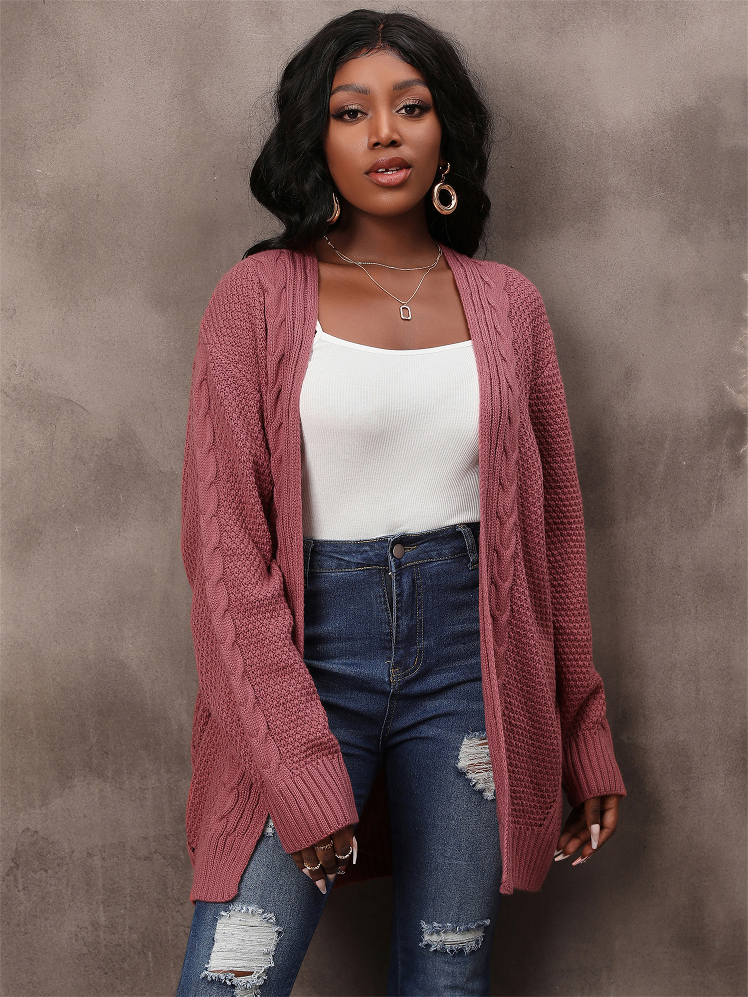 Women Long Sleeve Cardigan Sweater