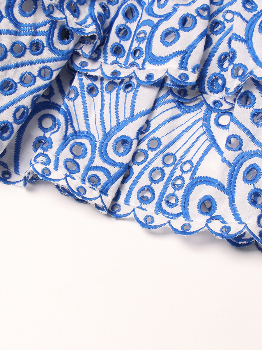 Bohemian Holiday Strapless Slim Waist Mini Cascading Ruffles Dress