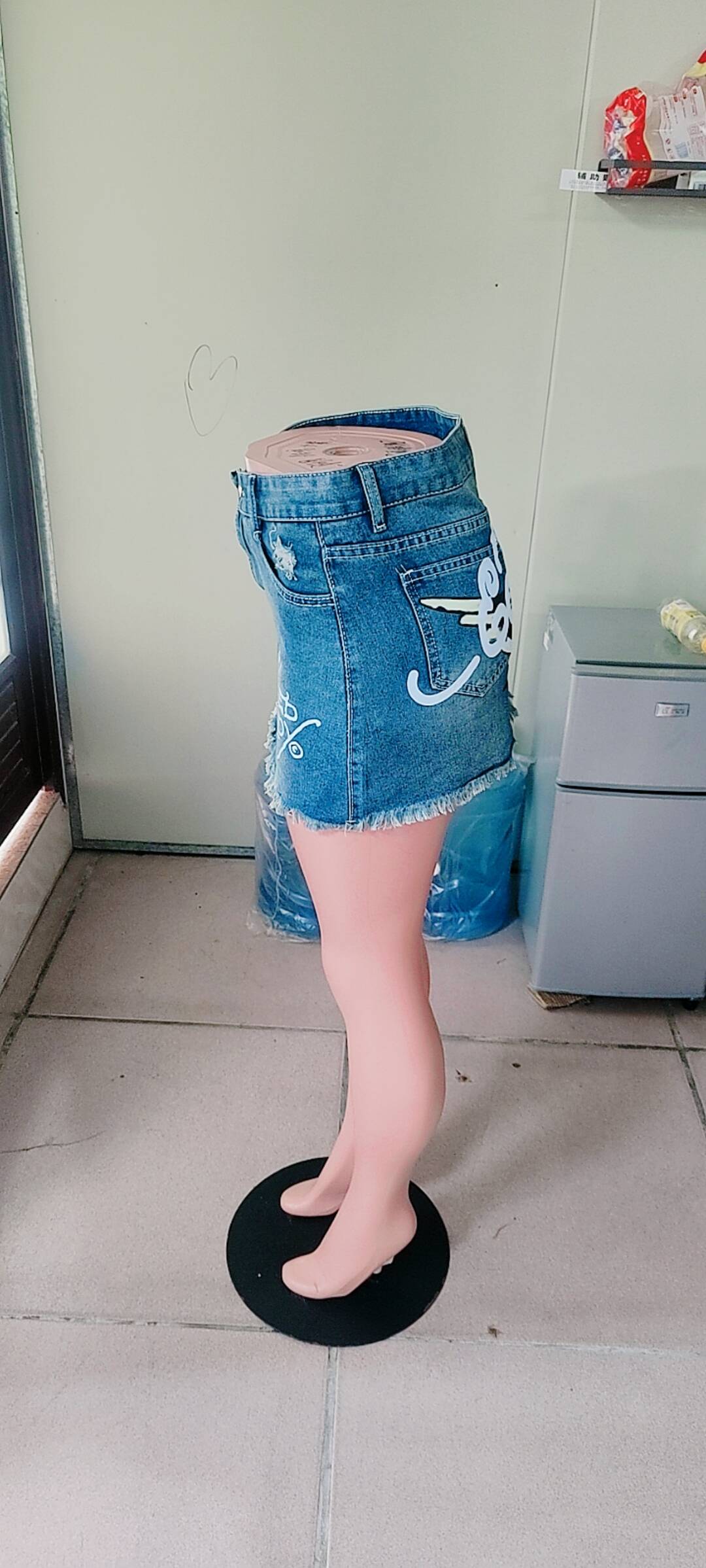 Women Denim Bodycon Mini Skirt