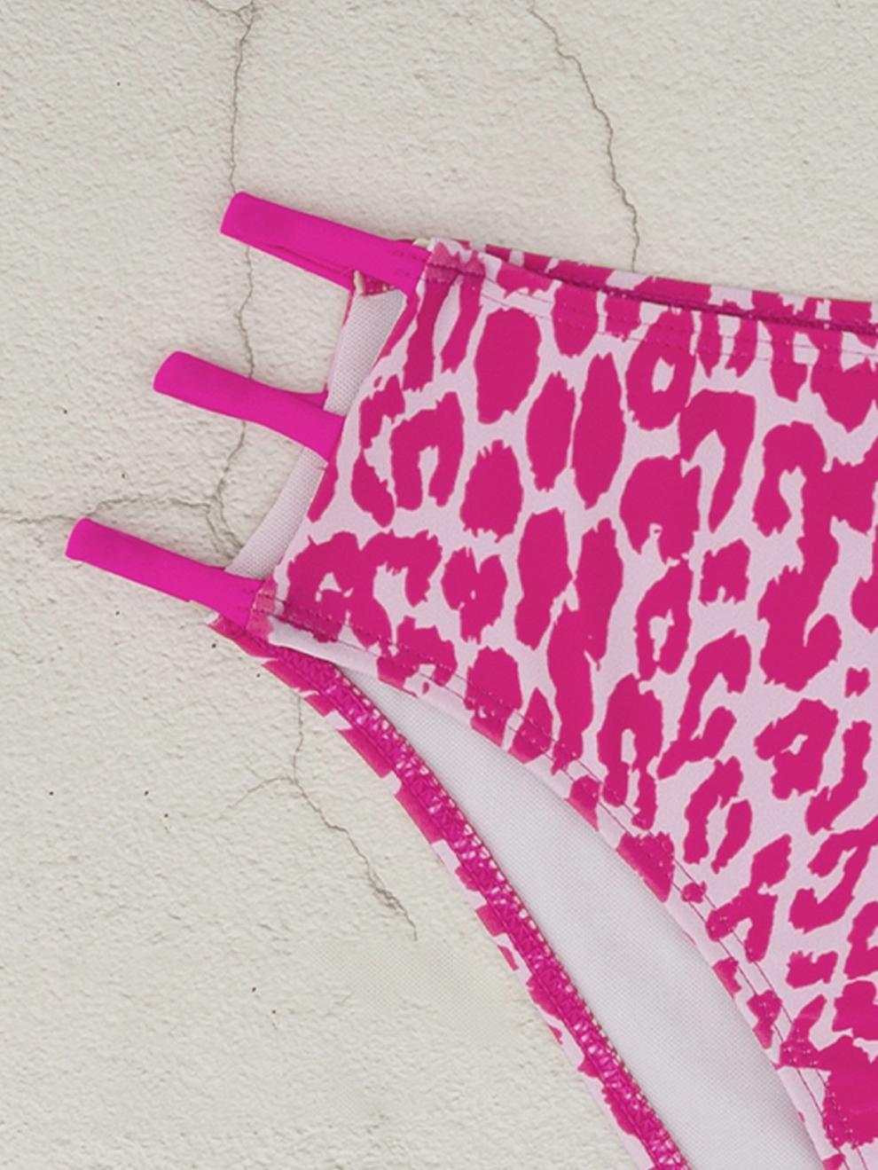 Sexy Leopard Print Two-Piece Bikini Swimsuit for Women