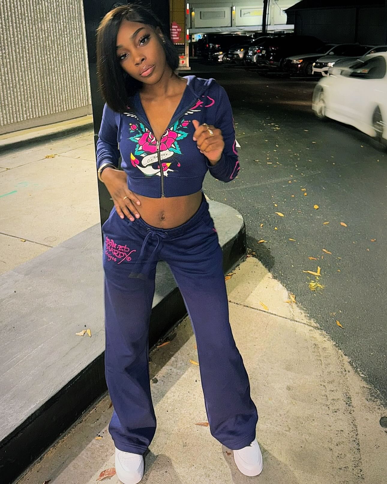 Women's Fashion Print Hoodie sweatpants Set