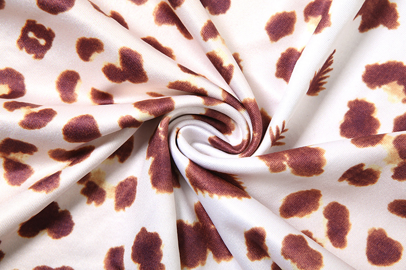 Women's Spring Sexy Lace Patchwork V-Neck Bodycon Leopard Dress